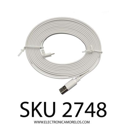 CABLE DE CARGA ARLO, ENTRADA TIPO A MICRO USB (3 m ) / EN LA COMPRA POR MAYOREO MEJORAMOS EL PRECIO 